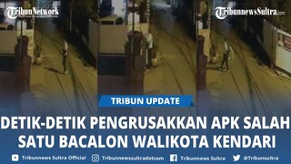 Rekaman CCTV OTK Rusak Alat Peraga Kampanye Salah Satu Bakal Calon Wali Kota Kendari Sultra