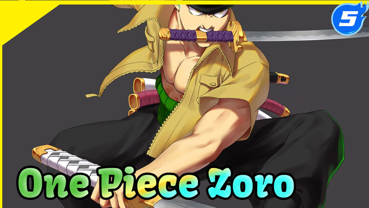 One Piece Zoro (Painting of Biting the Blade) | Tablet Painting_5