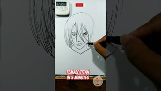 draw Female Titan in 5 minutes #attackontitan #sketch #titan