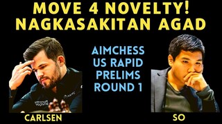 PINAGHADAAN TALAGA NI WORLD CHAMP! Aimchess US Rapid  Prelims Magnus Carlsen Vs Wesley So! Round 1