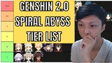 Genshin Impact 2.0 Tier List for the Spiral Abyss