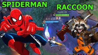 Người Nhện Spiderman Kết Hợp RACCOON Quá Là Ngon - Game Moba 5vs5 Giống Liên Quân - MARVEL SUPER WAR