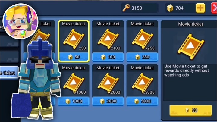 Buying movie tickets + grinding in bedwars 🤑😉 [BlockmanGo:BlockyMods]