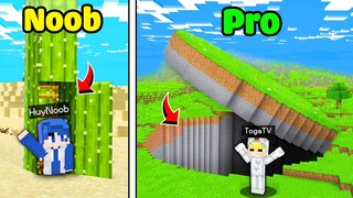 Tô Gà Thử Thách 24H Xây Hầm 100% Bí Mật Noob Vs Pro Trong Minecraft!