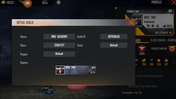 CS RANK, PANIK LAWAN RRQ ! - FREE FIRE