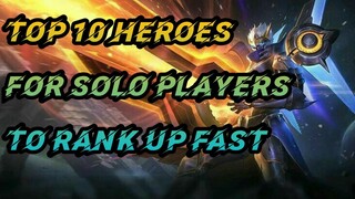 Best heroes in mobile legends to rank up || top 10 heroes || mlbb