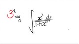 3rd way: rational function integral  ∫x^3/√ (1+x^2) dx