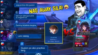 NO MATCHES! PRACTICE LANG AKO NG GUSION PRANK!! NAG-AWAY MGA TEAMMATES KO! 😂 | MLBB