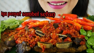 ASMR IGA PENYET SAMBEL SETAN, PETE DAN LALAPAN | ASMR MUKBANG INDONESIA