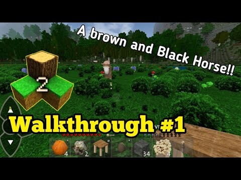 Survival Craft 2: Walkthrough #1 | I've met my 2 new friends (The brown and the black horse)