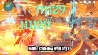 Hidden Strife New Event Xiao C6 Desperate & Dire Straits Mode Gameplay - Diluc Skin Trial