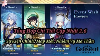 Tổng Hợp Cập Nhật 2.6 Genshin Impact, Code Live Stream, Sự Kiện Chính Phiên Bản!!