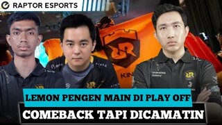 Kasihan RRQ LEMON! Pengen Main Di PLAY OFF Tapi Kagak Akan Dimainin! Disuruh Comback Tapi  Dicamatin