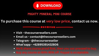 Mighty Mineral Mini Course