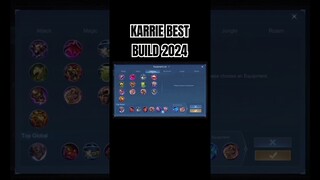 Karrie Best Build 2024 #shorts #mlbb