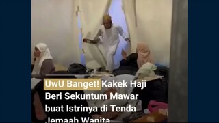 🌹 Romansa di Tanah Suci Di tengah jutaan jemaah dan panas terik Padang Arafah, seorang kakek berjal
