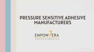 Pressure Sensitive Adhesive Manufacturers