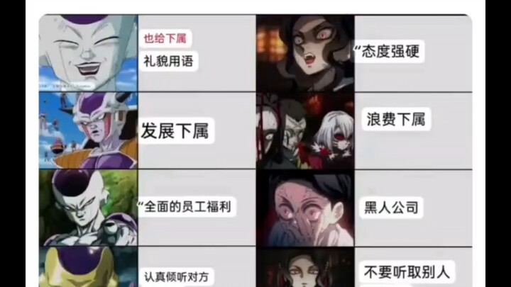 弗利萨和无惨对待下属的区别