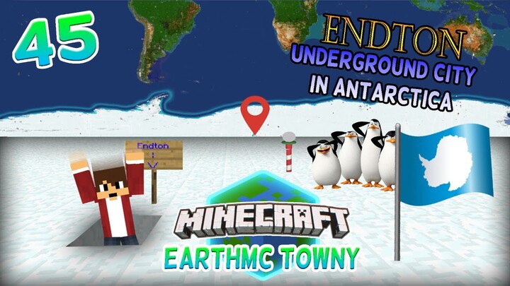 Underground City in Antarctica! | Minecraft EarthMC Towny #45