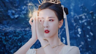 "The goddess sheds tears and the Bodhisattva lowers her eyes." Her makeup and character are quite to