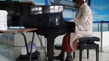 [Piano Jalanan] Memainkan piano yang mengalami tsunami di bandara Jepang - Canon di D