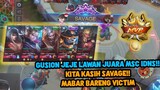 PAKE GUSION MALAH KETEMU IDNS JUARA MSC ! AUTO SAVAGE BOY !! - Mobile Legends Indonesia
