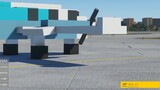 The plane made by Minecraft actually drove into Microsoft Flight Simulator? !