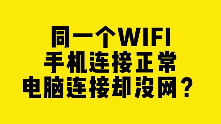 Same WiFi—phone connects fine, but computer has no internet?