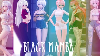 [MMD/4K/60FPS]  巡音、弱音服裝秀  -  Black mamba