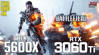 Battlefield 4 on Ryzen 5 5600x + RTX 3060Ti 1080p, 1440p, 2160p benchmarks!