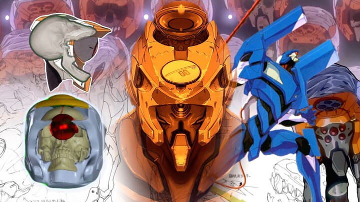 Analysis of the head structure of EVA Unit-0: the special feature of the one-eyed model!