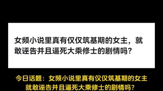 女频小说里真有仅仅筑基期的女主，就敢诬告并且逼死大乘修士的剧情吗？