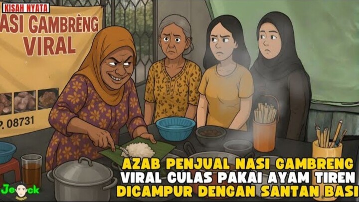 AZAB PENJUAL NASi GAMBRENG VIRAL CULAS PAKAI  AYAM TIREN DAN SANTAN BASI