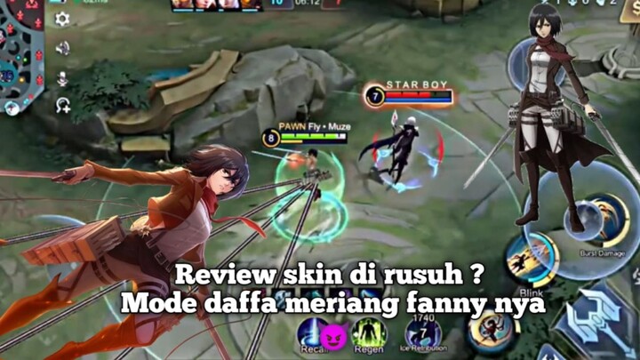Review Skin Fanny ( Mikasa ) Attack On Titan 🔥
