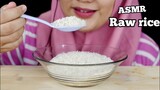 ASMR RAW RICE EATING || MAKAN BERAS MENTAH DI MANGKOK PAKE SENDOK PLASTIK|| ASMR INDONESIA