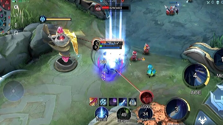 3matches gusion vs main hero gusion