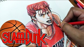 Tensai Basketman! Drawing Sakuragi Hanamichi (桜木 花道) | Slam Dunk | Pencil Glue