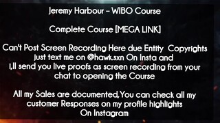 Jeremy Harbour  course - WIBO Course download