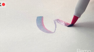 【Life】Brush lettering | Flourishing copperplate | Zebra brush blend