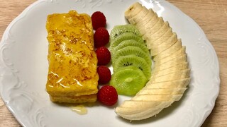 How to make QUICK AND EASY French toast เฟรนซ์โทสต์ แบบง่ายๆ มื้อเช้าง่ายๆ