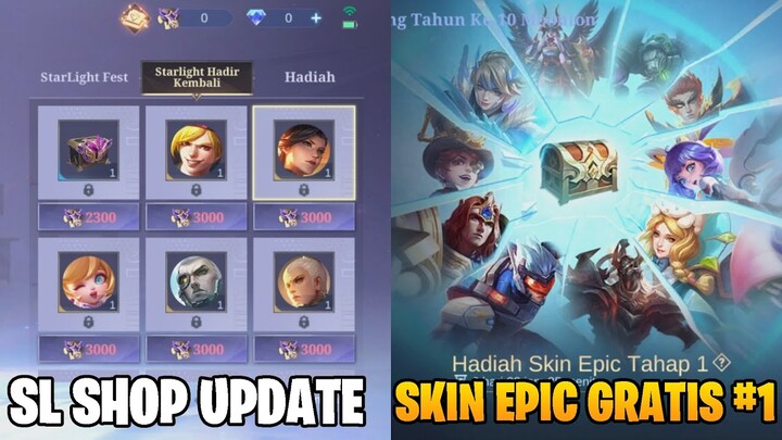 STARLIGHT SHOP UPDATE + SKIN EPIC RANDOM GRATIS #1 - DIJAMIN DAPAT SKIN EPIC YANG BELUM DIMILIKI