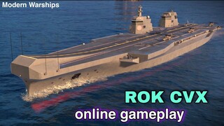 Modern Warships: ROK CVX in action. online gameplay