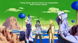 Sasuke Terkejut - Boruto menggunakan mode otsutsukinya saat melawan isshiki otsutsuki dengan sadar