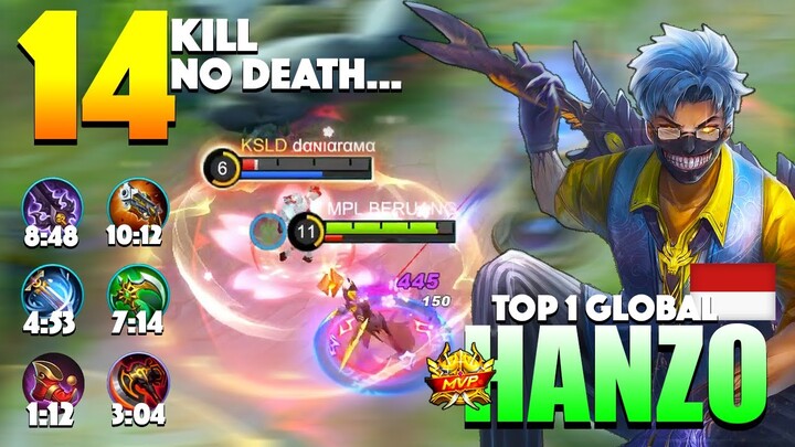 Hanzo 9 Minutes Maxed Level with Fully Build🔥 | Top 1 Global Hanzo Gameplay By MPL BERUANG ~ MLBB