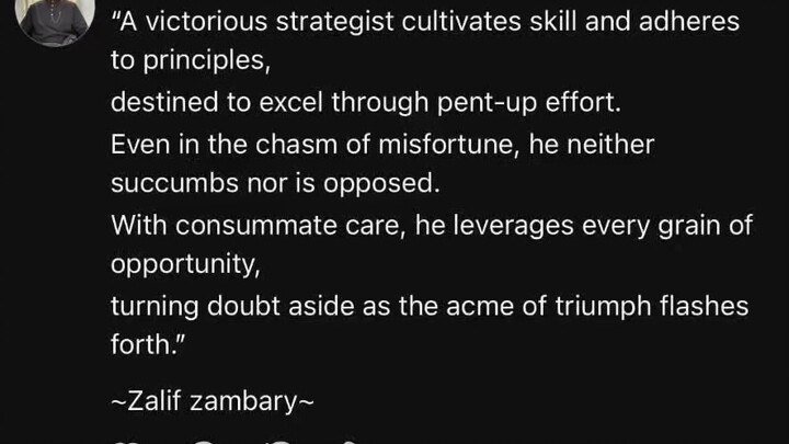 The Path of a Victorious Strategis