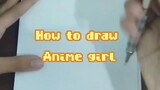 Drawing easy anime girl