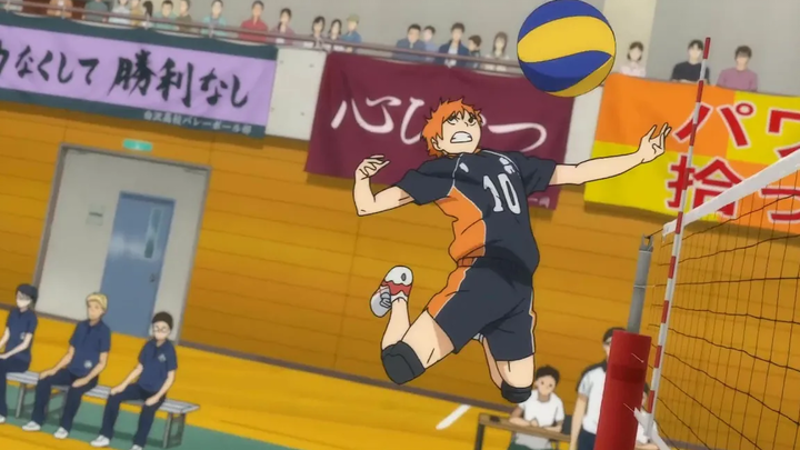 ปฏิกิริยาของ Yoshiki Towada เมื่อ Hinata กระโดดสูงและตีลูกบอล