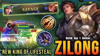SAVAGE!! Zilong The New King of Lifesteal - Build Top 1 Global Zilong ~ MLBB