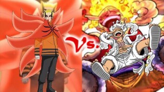 Naruto Baryon Mode Vs Luffy Gear 5