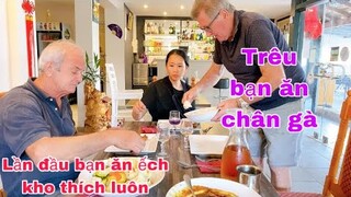 Lần đầu bạn ăn ếch kho sả nghệ thích luôn/lót sàn gỗ phòng khách/cuộc sống pháp/món ăn ngon